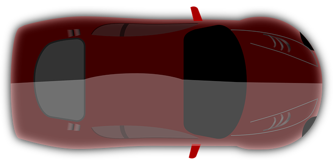 Red Sports Car Top View PNG image