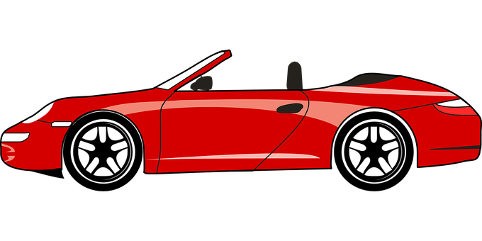 Red Sports Car Vector Illustration PNG image