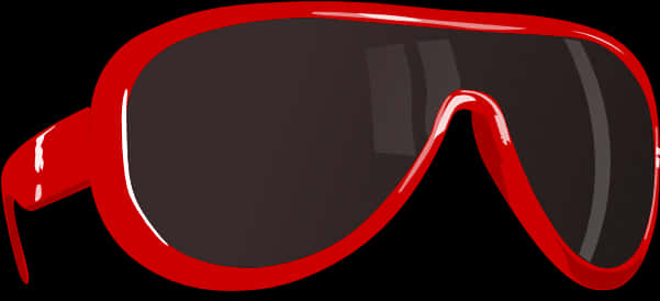Red Sporty Sunglasses PNG image