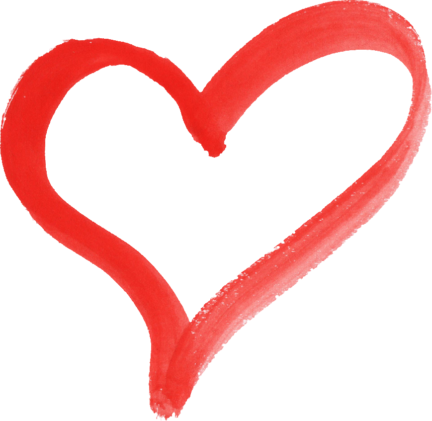 Red Spray Paint Heart PNG image