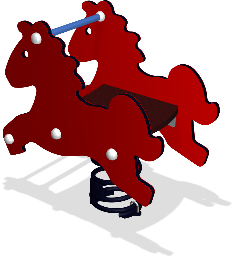 Red Spring Rocking Horse Playground Equipment PNG image