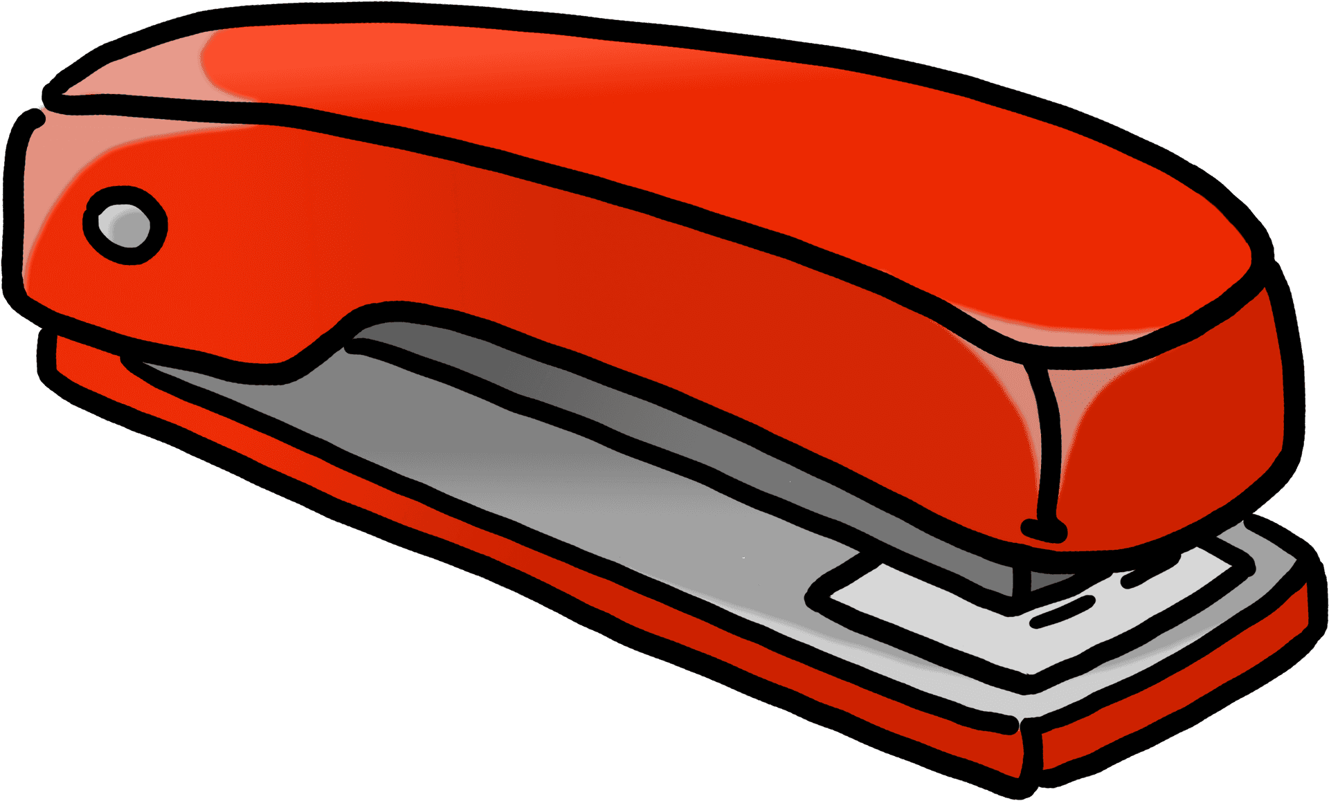 Red Stapler Vector Illustration PNG image