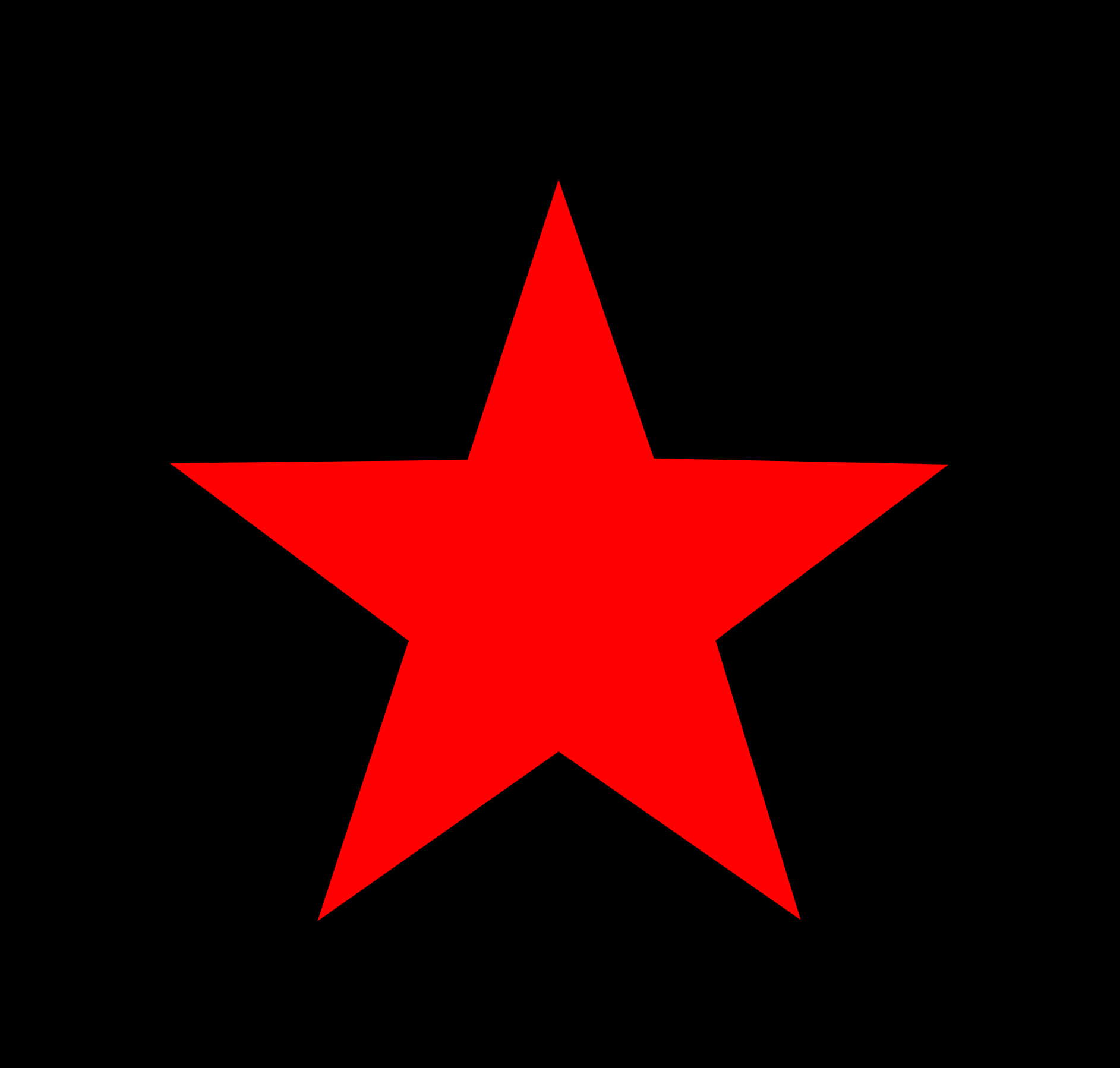 Red Star Black Background PNG image