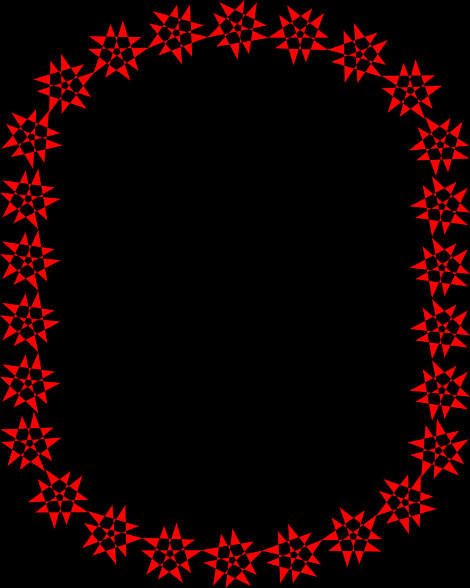 Red Star Frame Design PNG image
