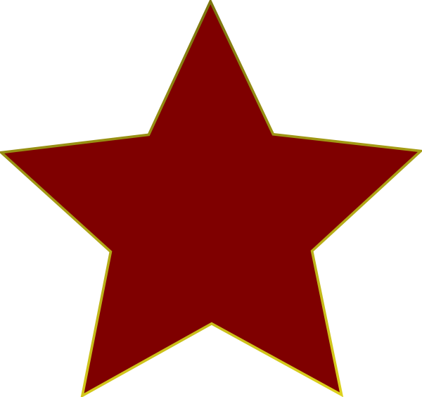 Red Star Gold Trim PNG image