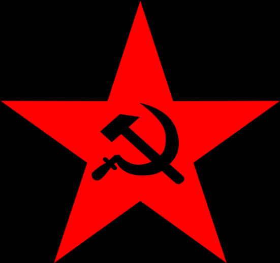 Red Star Hammerand Sickle PNG image