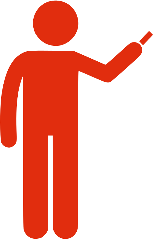 Red Stick Figure Presentation PNG image