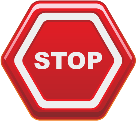 Red Stop Sign Octagon PNG image