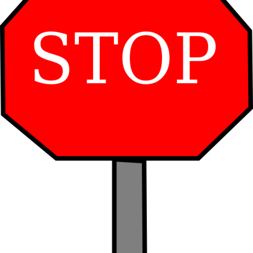 Red Stop Sign Octagon PNG image