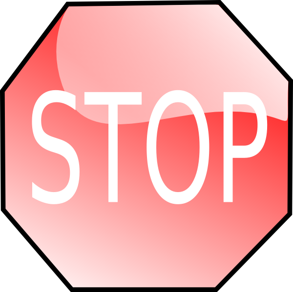 Red Stop Sign Octagon PNG image