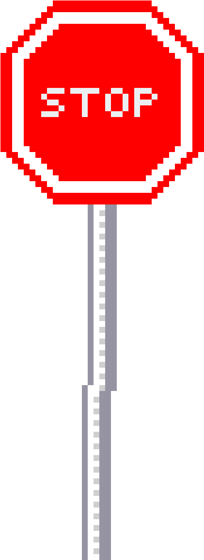 Red Stop Sign Pixel Art PNG image
