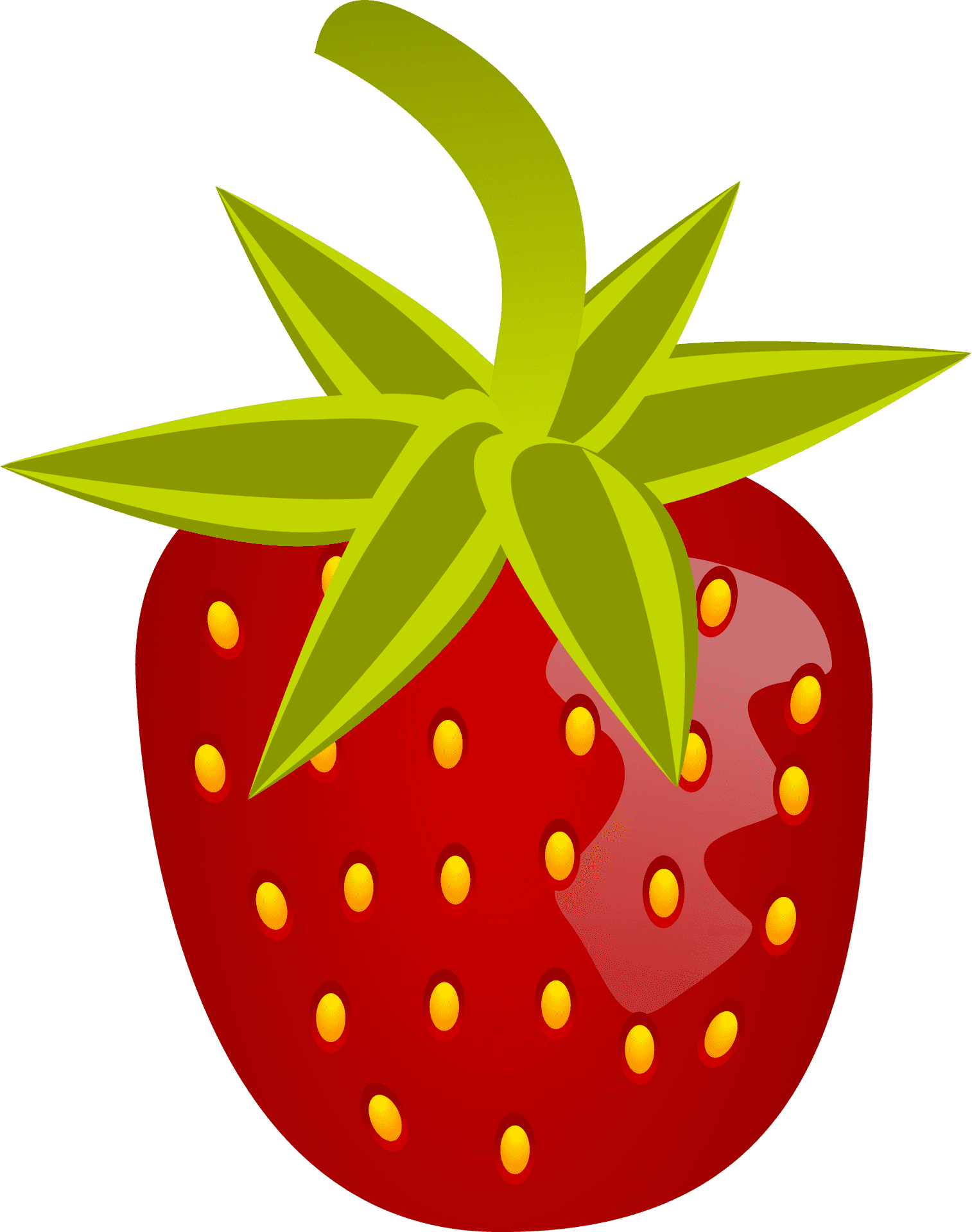 Red Strawberry Vector Illustration PNG image