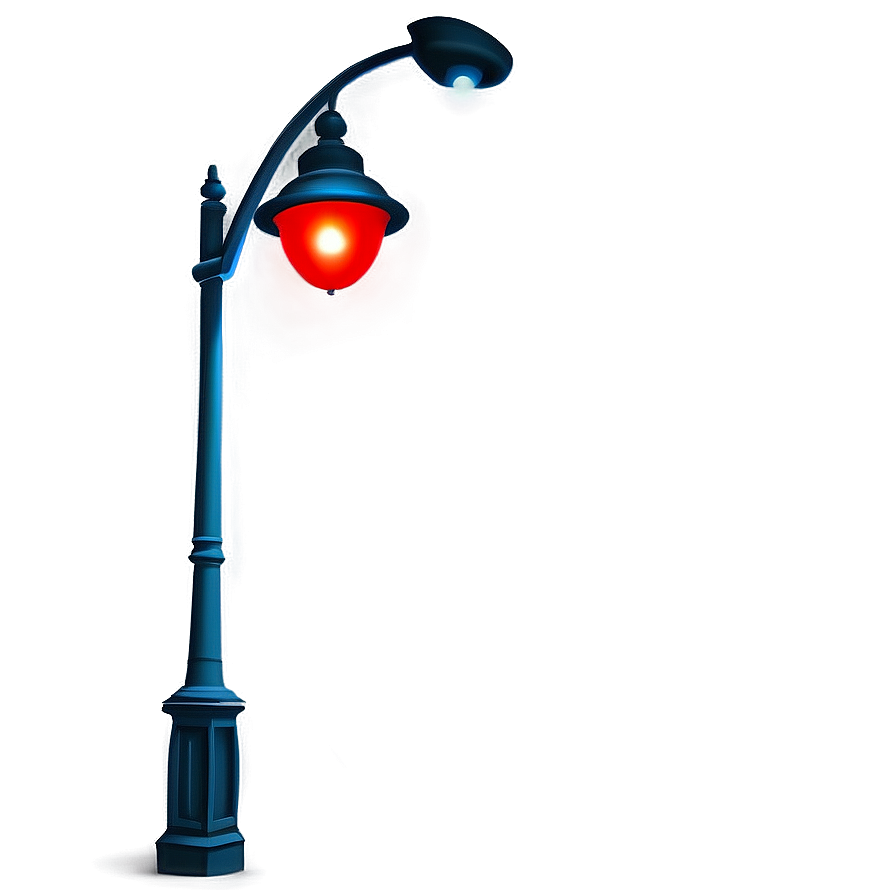 Red Street Light Night Png Iwq PNG image