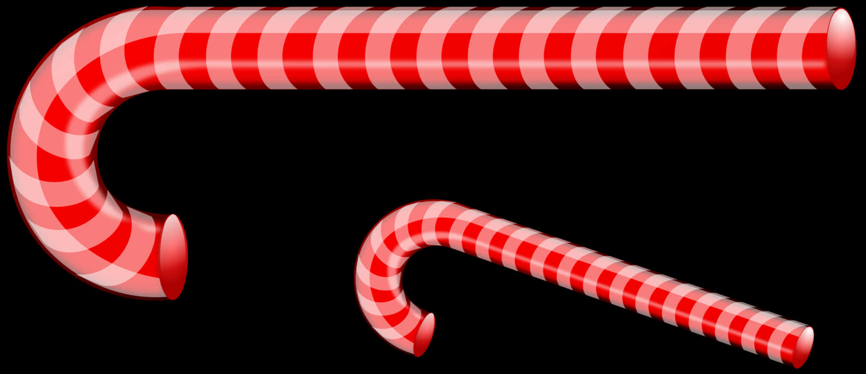 Red Striped Candy Cane Graphic PNG image