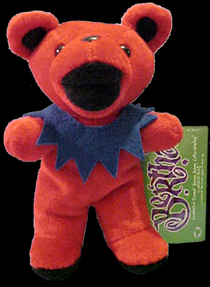 Red Stuffed Bear Toy PNG image