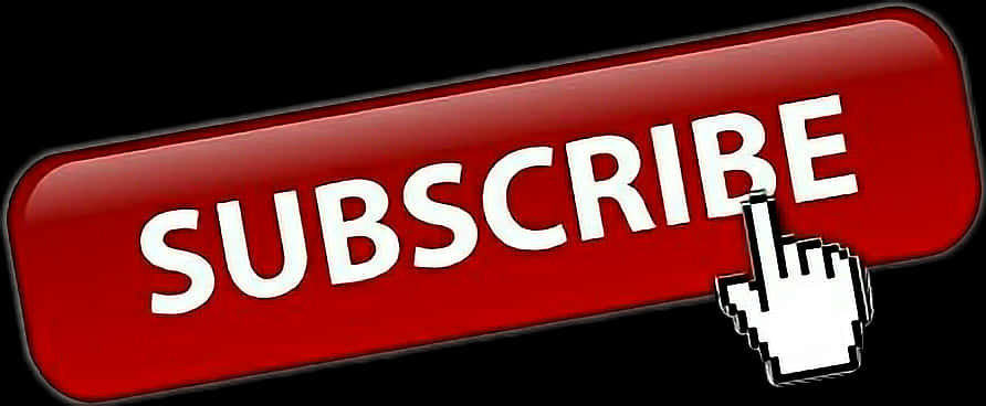 Red Subscribe Button Cursor PNG image