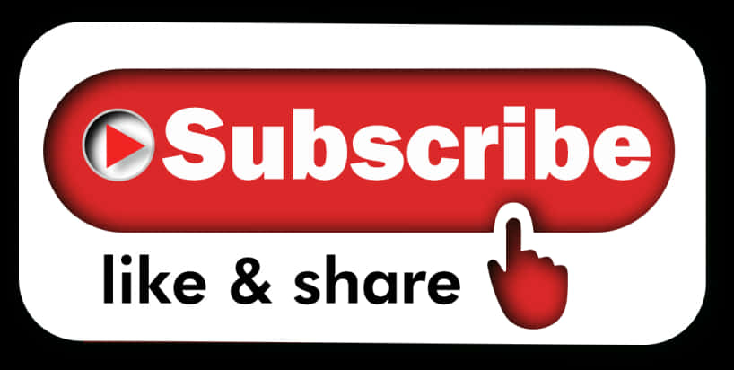 Red Subscribe Button Like Share PNG image