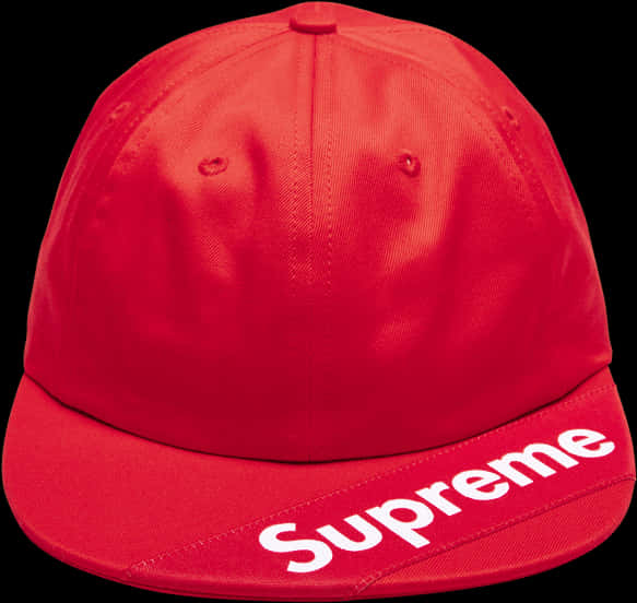 Red Supreme Baseball Cap PNG image