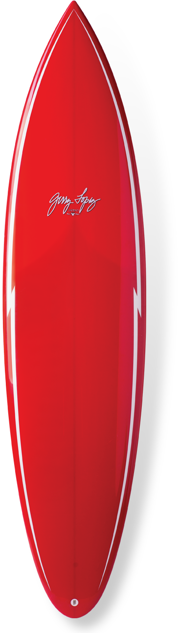 Red Surfboard Top View PNG image