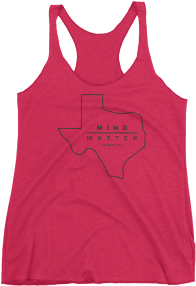 Red Tank Top Texas Mind Over Matter PNG image
