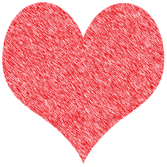 Red Textured Heart Black Background PNG image