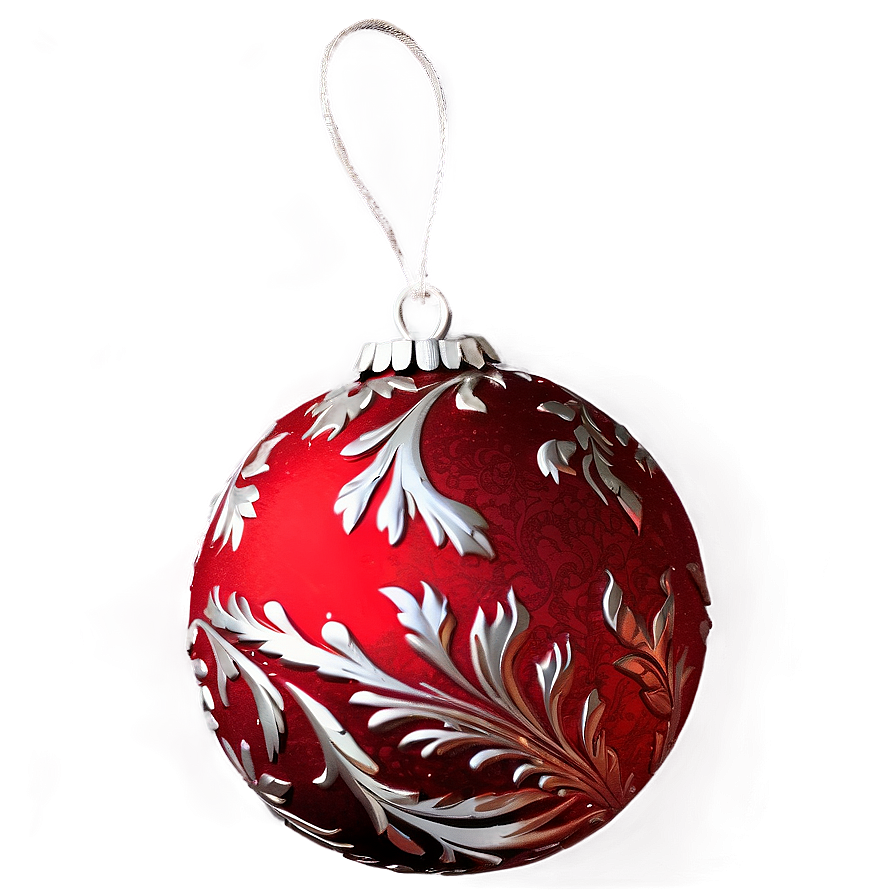 Red Textured Ornament Png 42 PNG image