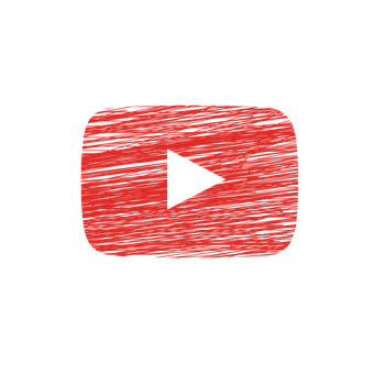 Red Textured Play Button PNG image