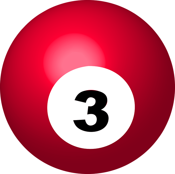 Red Three Billiard Ball PNG image