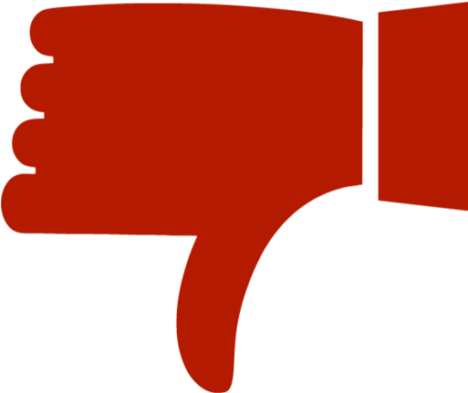 Red Thumbs Down Icon PNG image