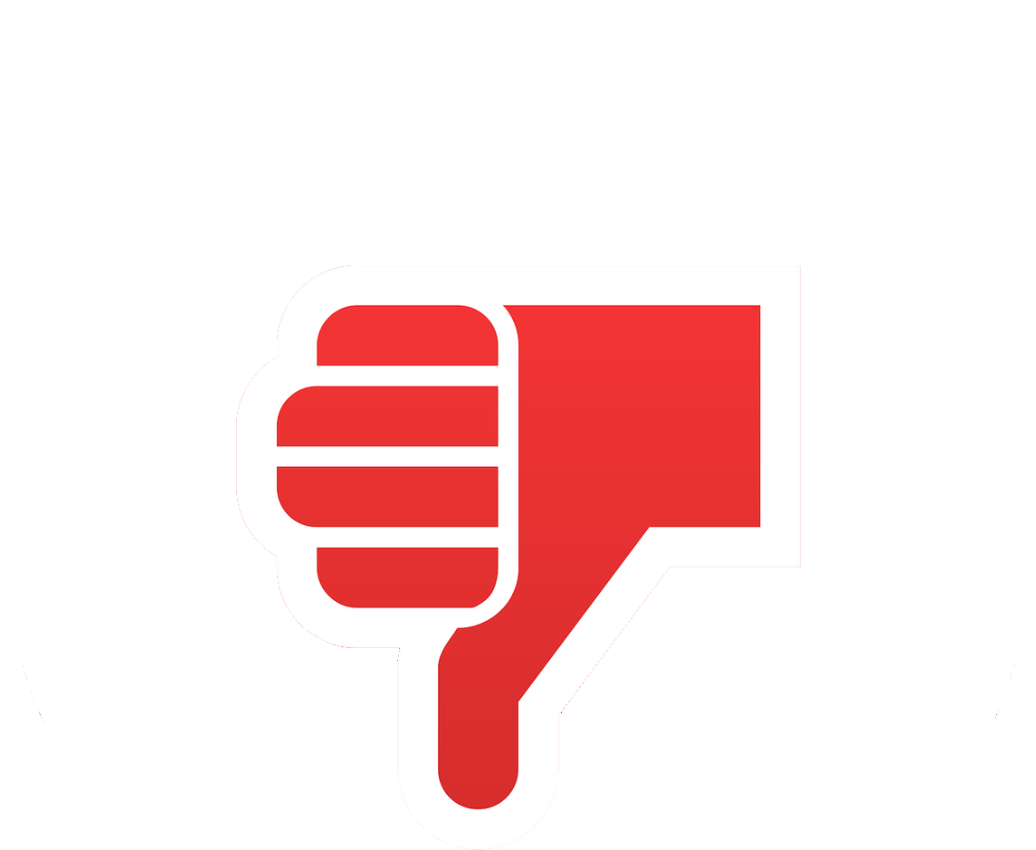 Red Thumbs Down Icon PNG image