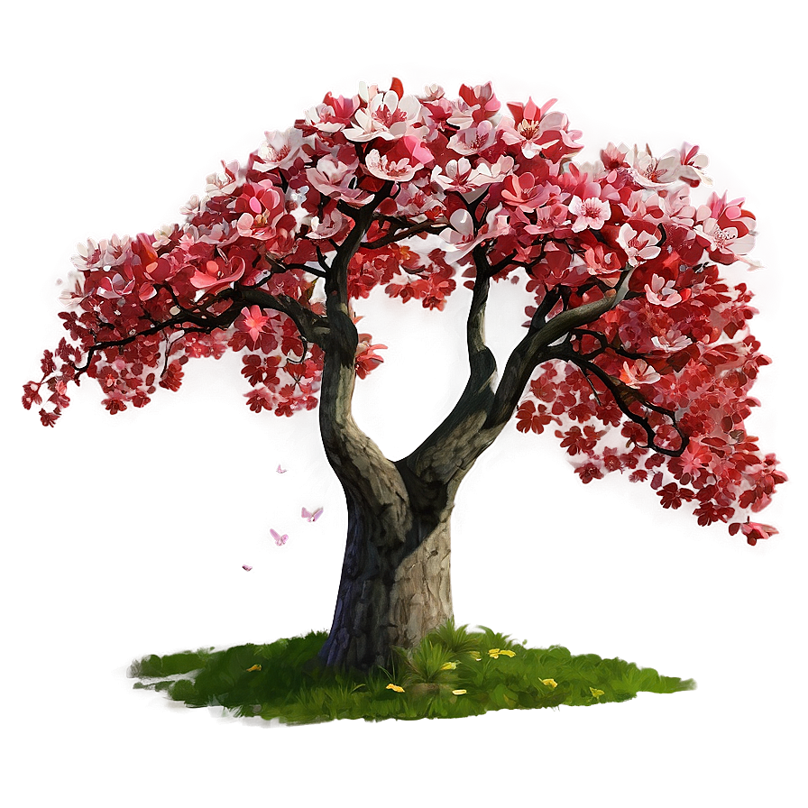 Red Tree In Blossom Png 70 PNG image