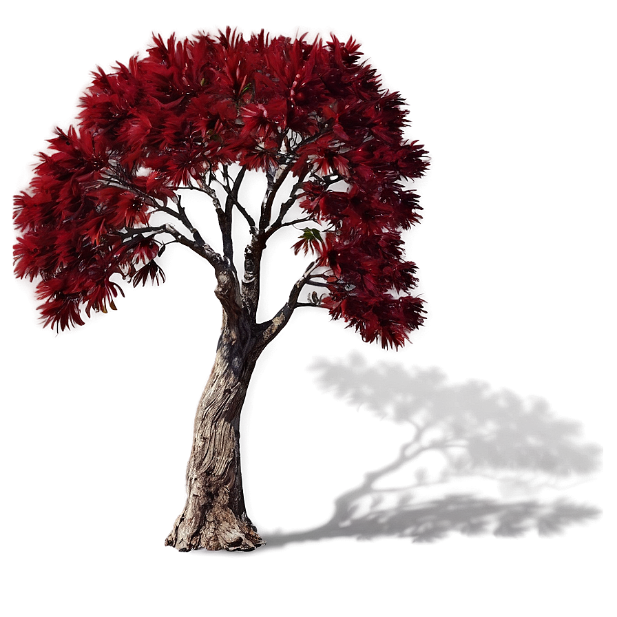 Red Tree In Peaceful Valley Png Yme8 PNG image