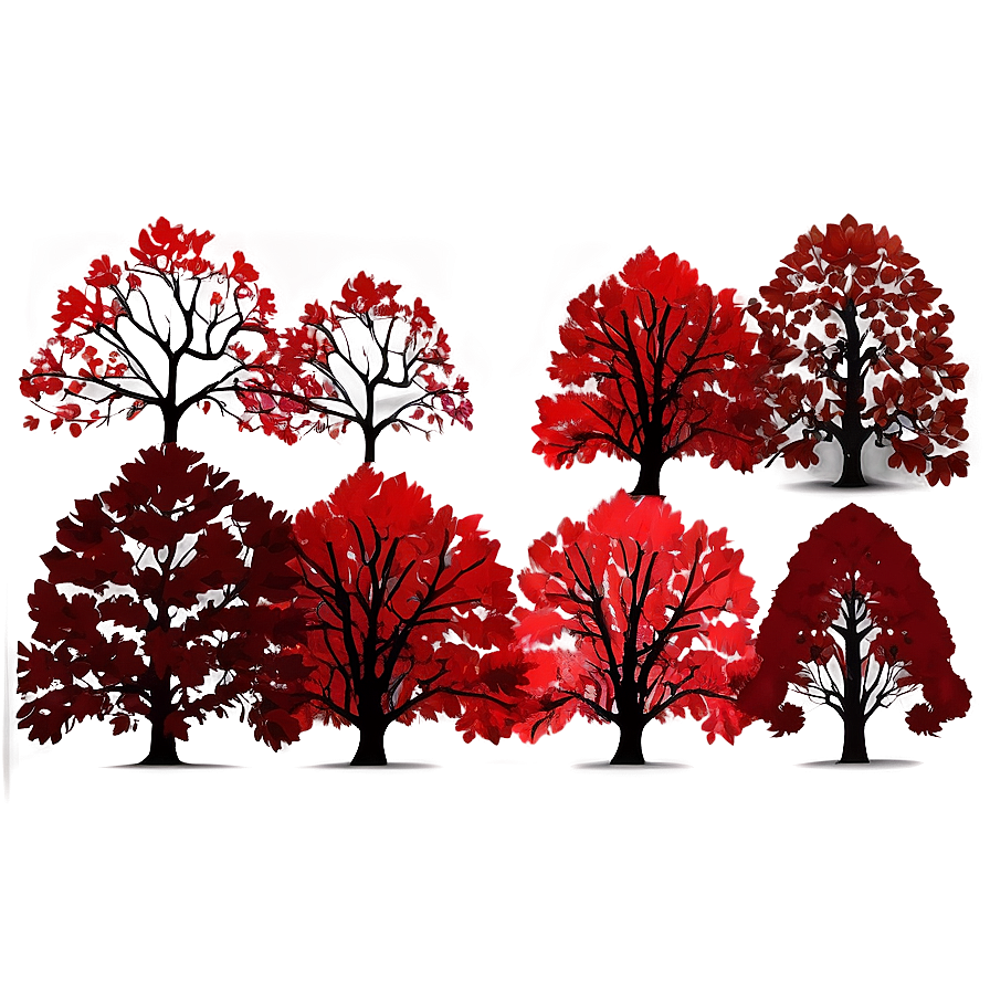 Red Tree Silhouette Png Xrc29 PNG image