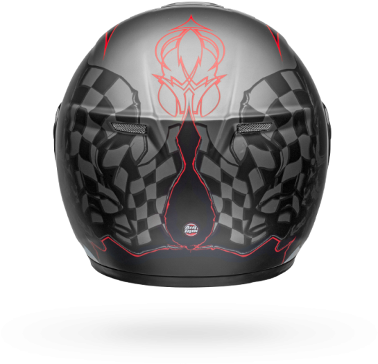 Red Trimmed Black Motorcycle Helmet PNG image