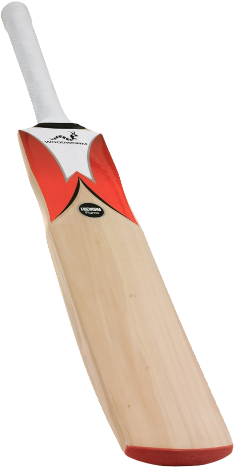 Red Trimmed Cricket Bat PNG image