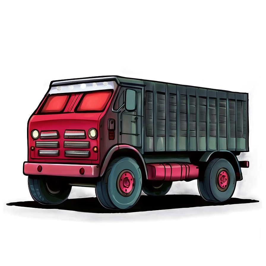 Red Truck At Sunset Png Pdu3 PNG image