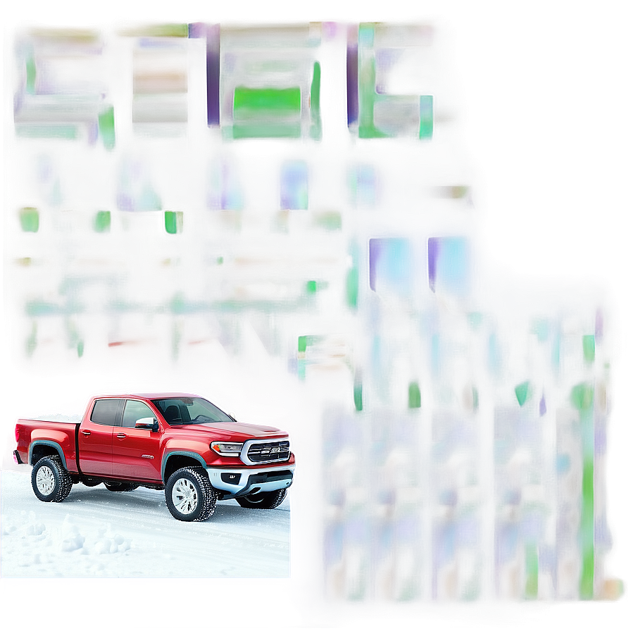 Red Truck In Snow Png 39 PNG image