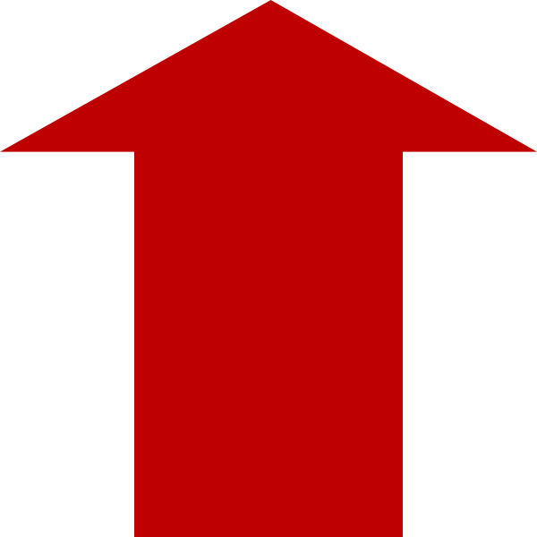 Red Up Arrow Icon PNG image