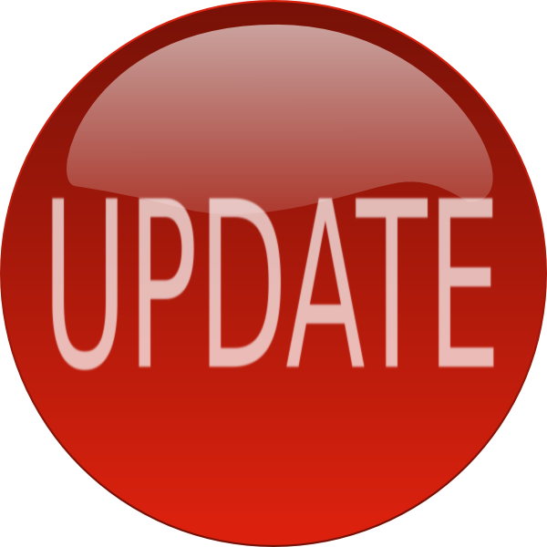 Red Update Button PNG image