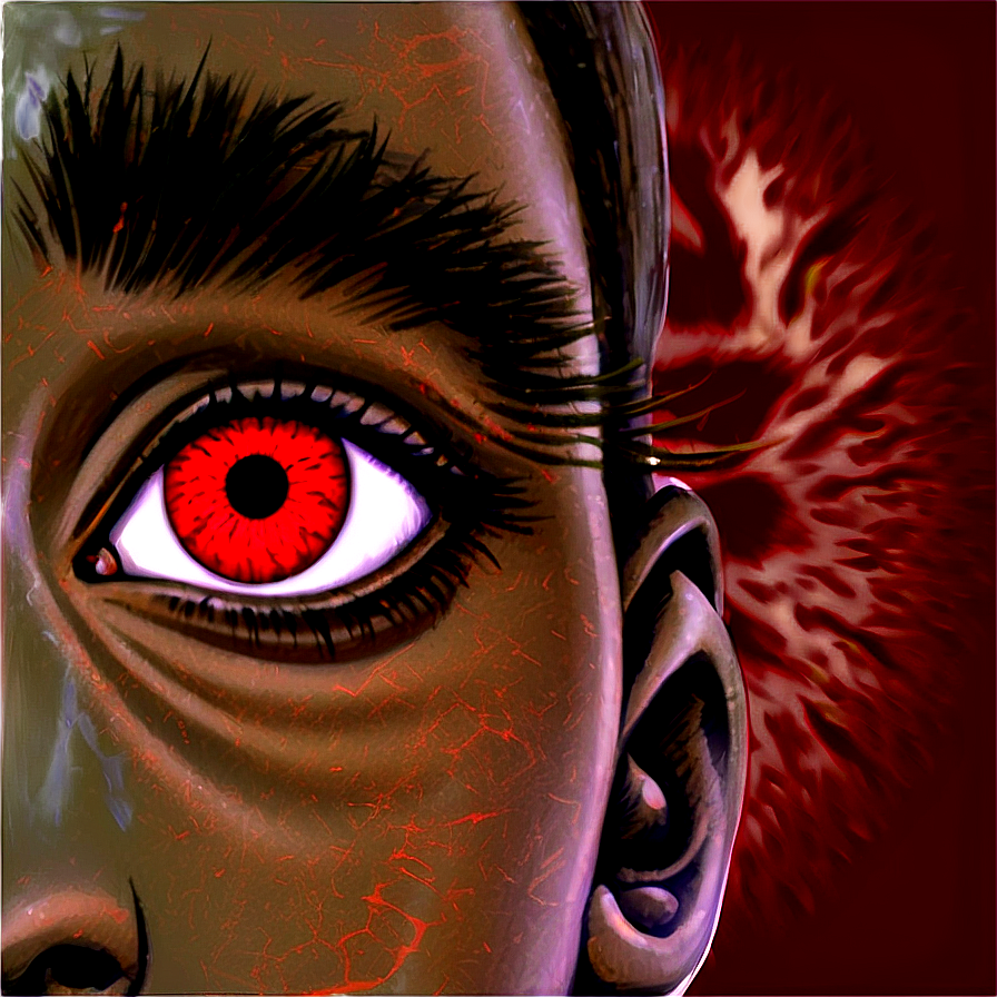 Red Veined Eyes Png 06212024 PNG image