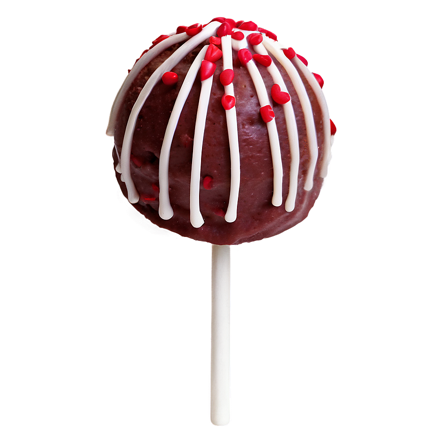 Red Velvet Cake Pop Png Sty PNG image