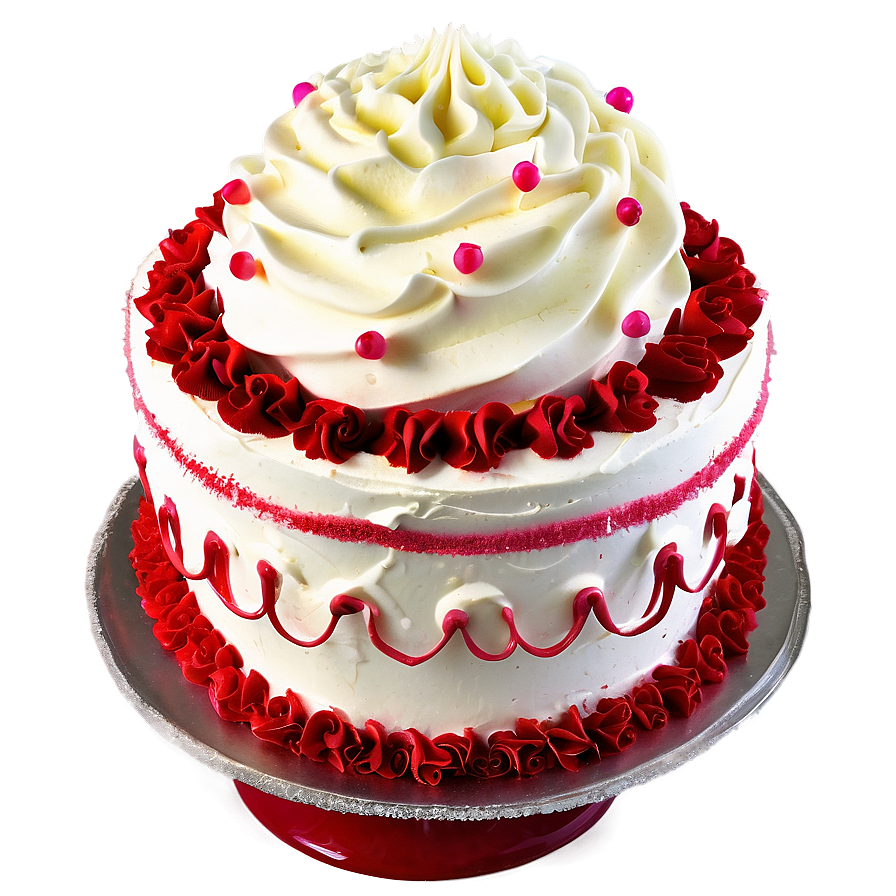 Red Velvet Cake With Buttercream Frosting Png Tva PNG image