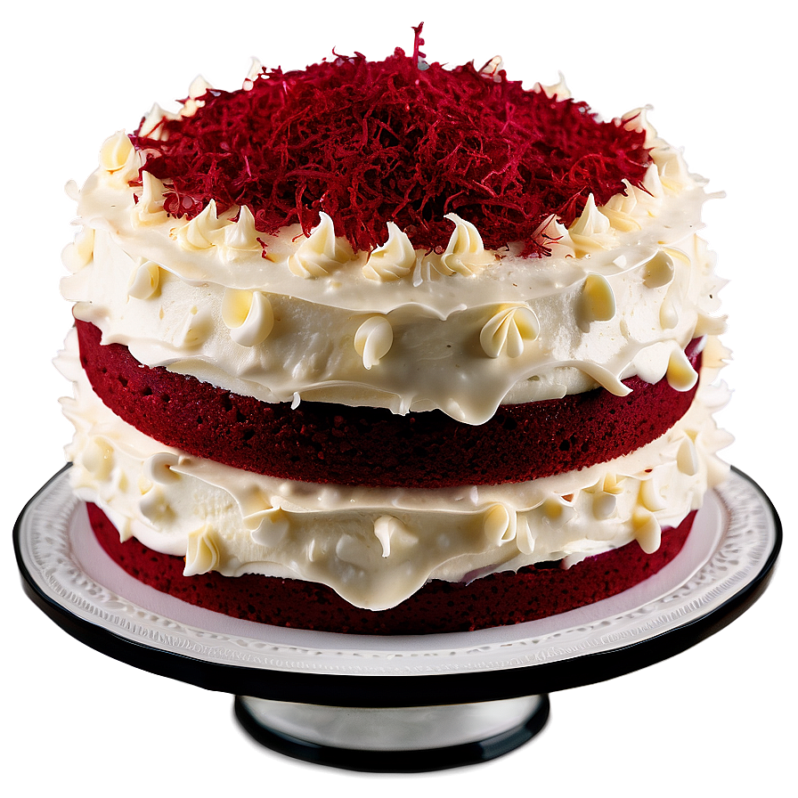 Red Velvet Cake With Coconut Cream Frosting Png Nas76 PNG image