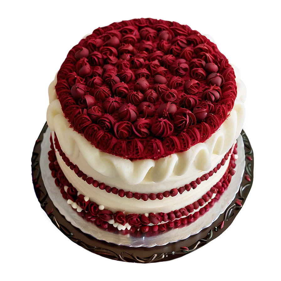 Red Velvet Cake With Ganache Filling Png Orf94 PNG image