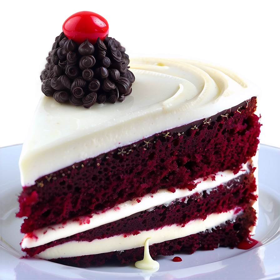 Red Velvet Cake With Mascarpone Cream Png Mya PNG image