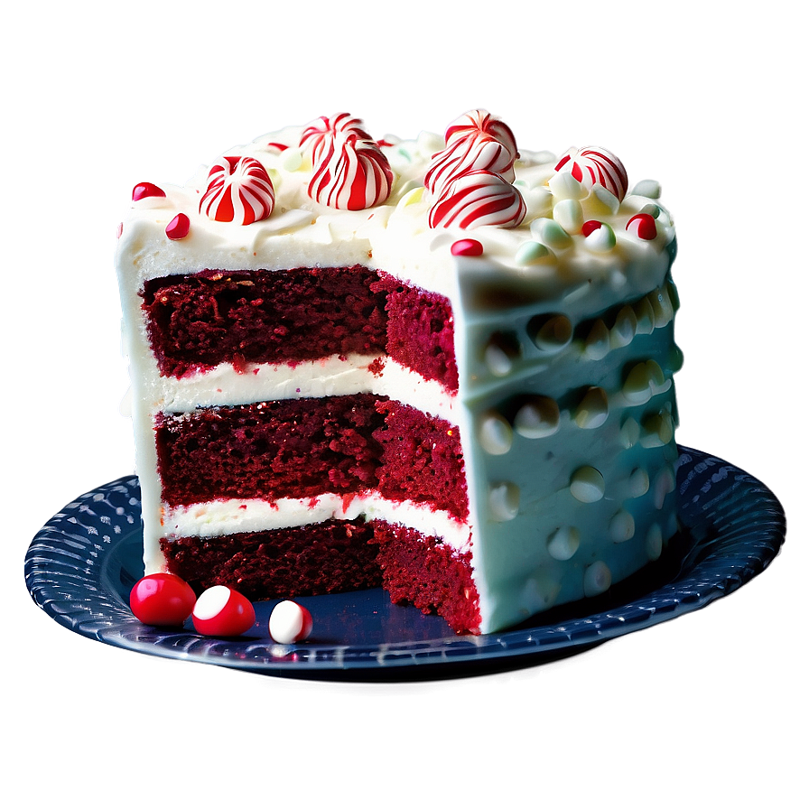 Red Velvet Cake With Peppermint Crunch Png 97 PNG image