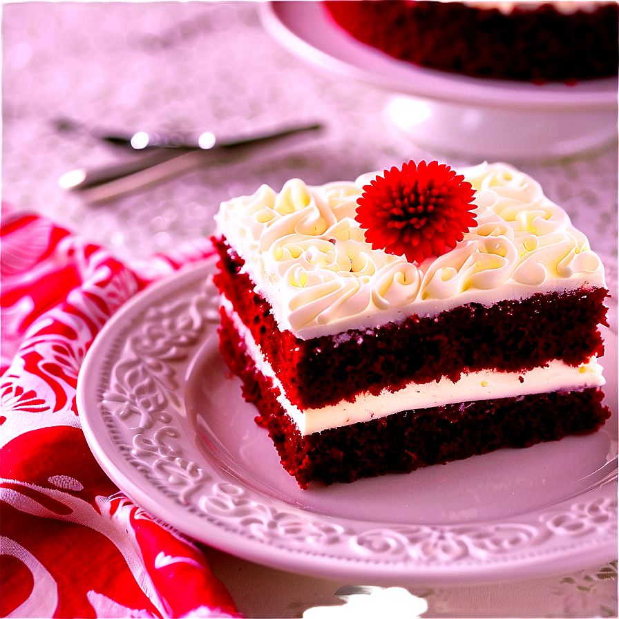 Red Velvet Sheet Cake Png 06292024 PNG image