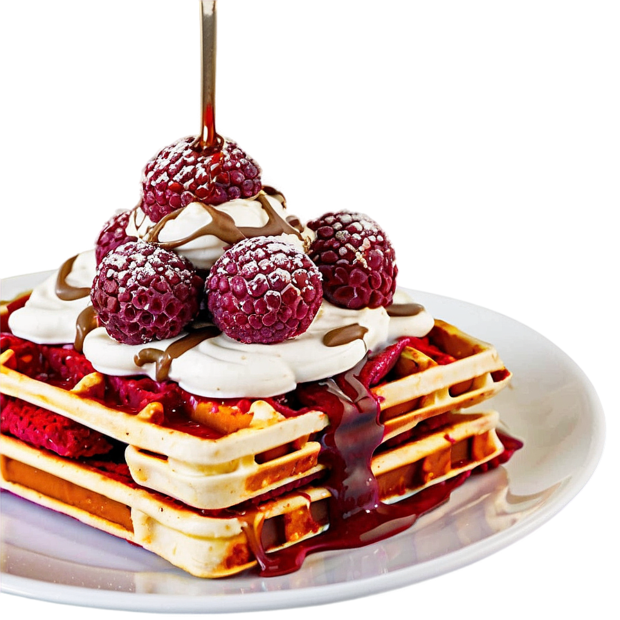 Red Velvet Waffle Png 05212024 PNG image