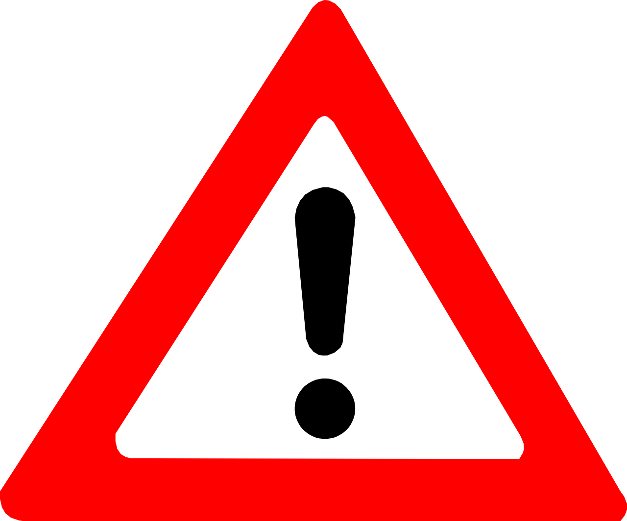 Red Warning Sign Exclamation Point.png PNG image