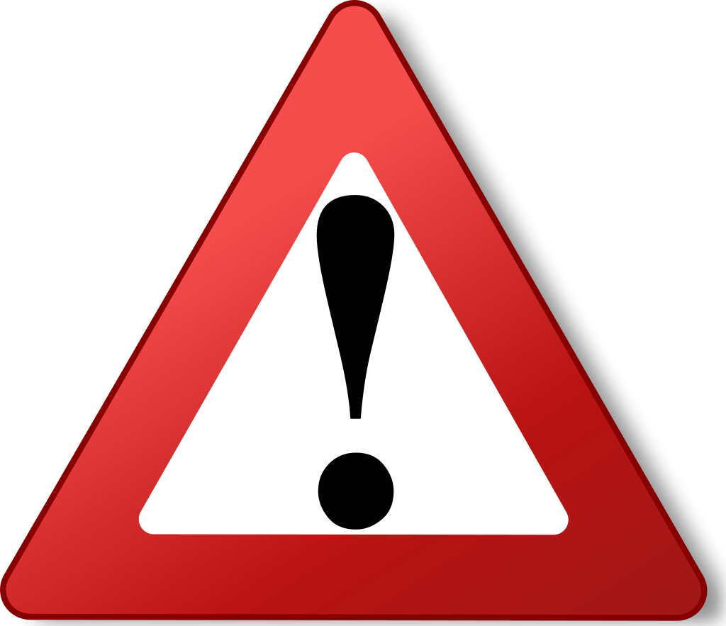 Red Warning Sign Vector PNG image